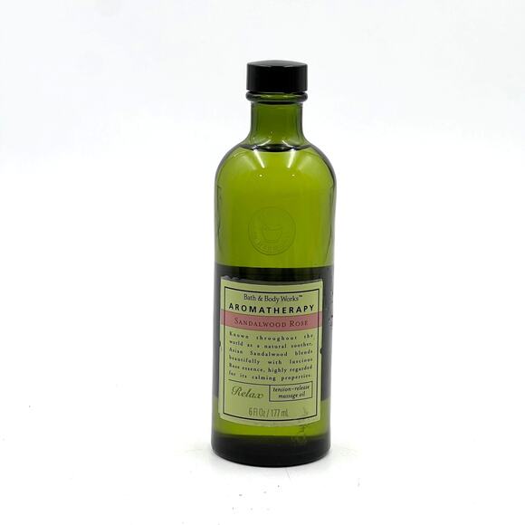 Bath and Body Works Aromatherapy Sandlewood Rose Massage Oil 6 floz - Picture 1 of 5